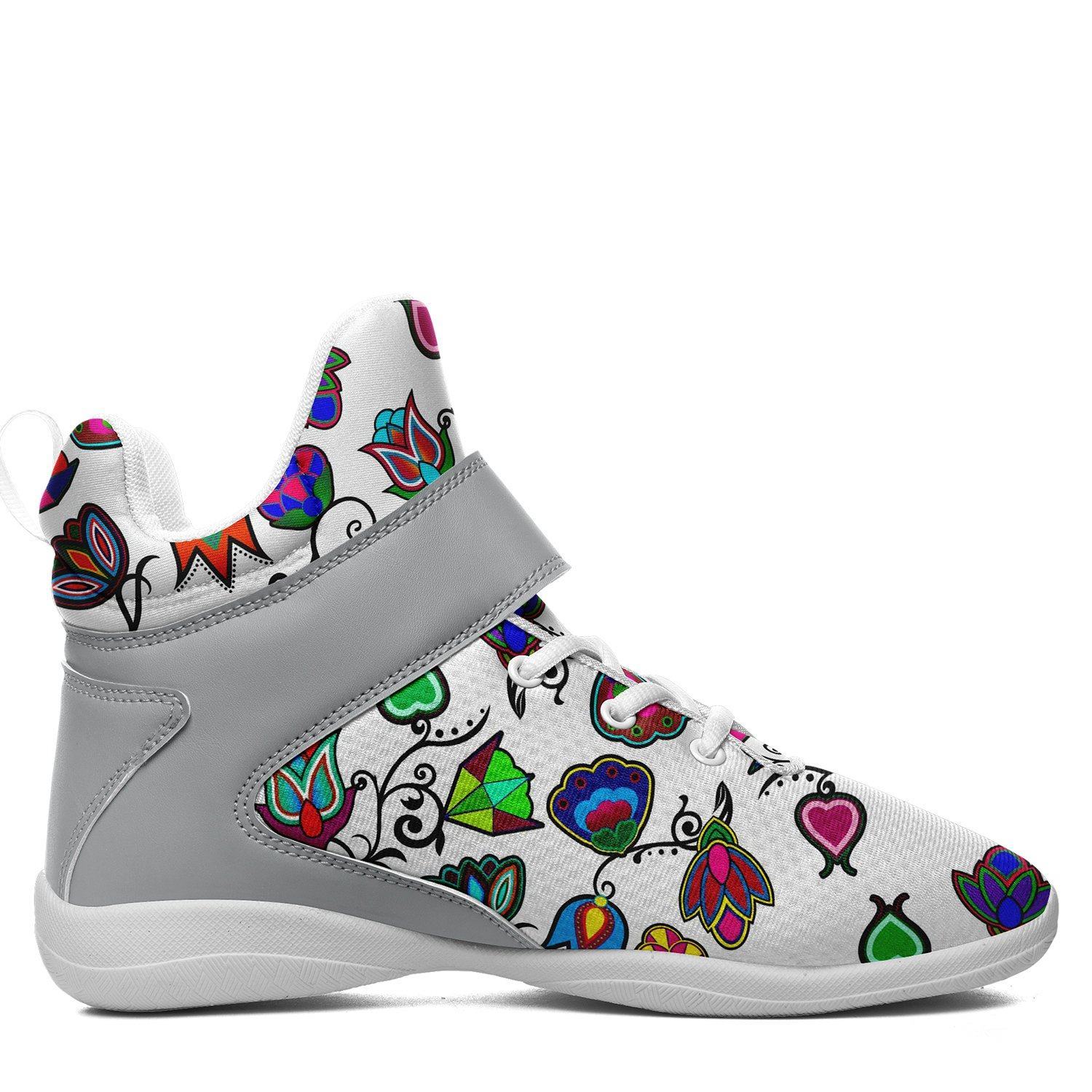 Indigenous Paisley White Kid's Ipottaa Basketball / Sport High Top Shoes 49 Dzine