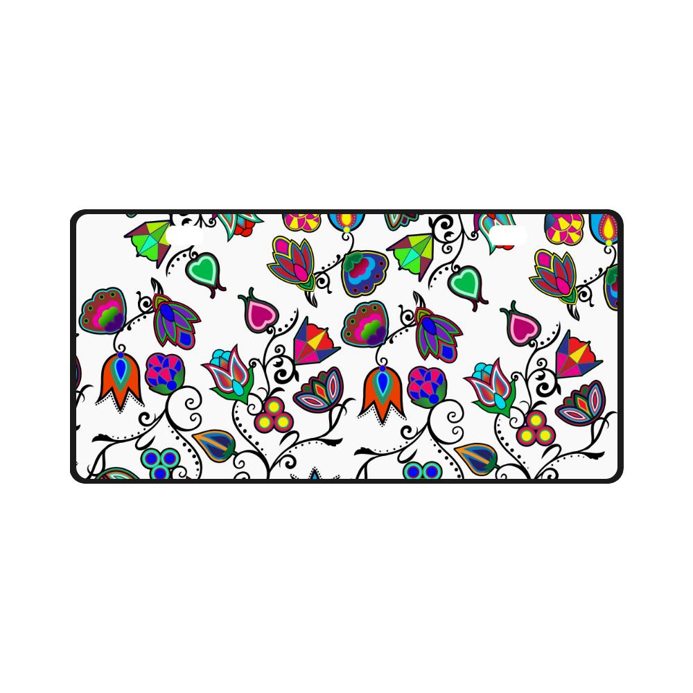 Indigenous Paisley - White License Plate License Plate e-joyer
