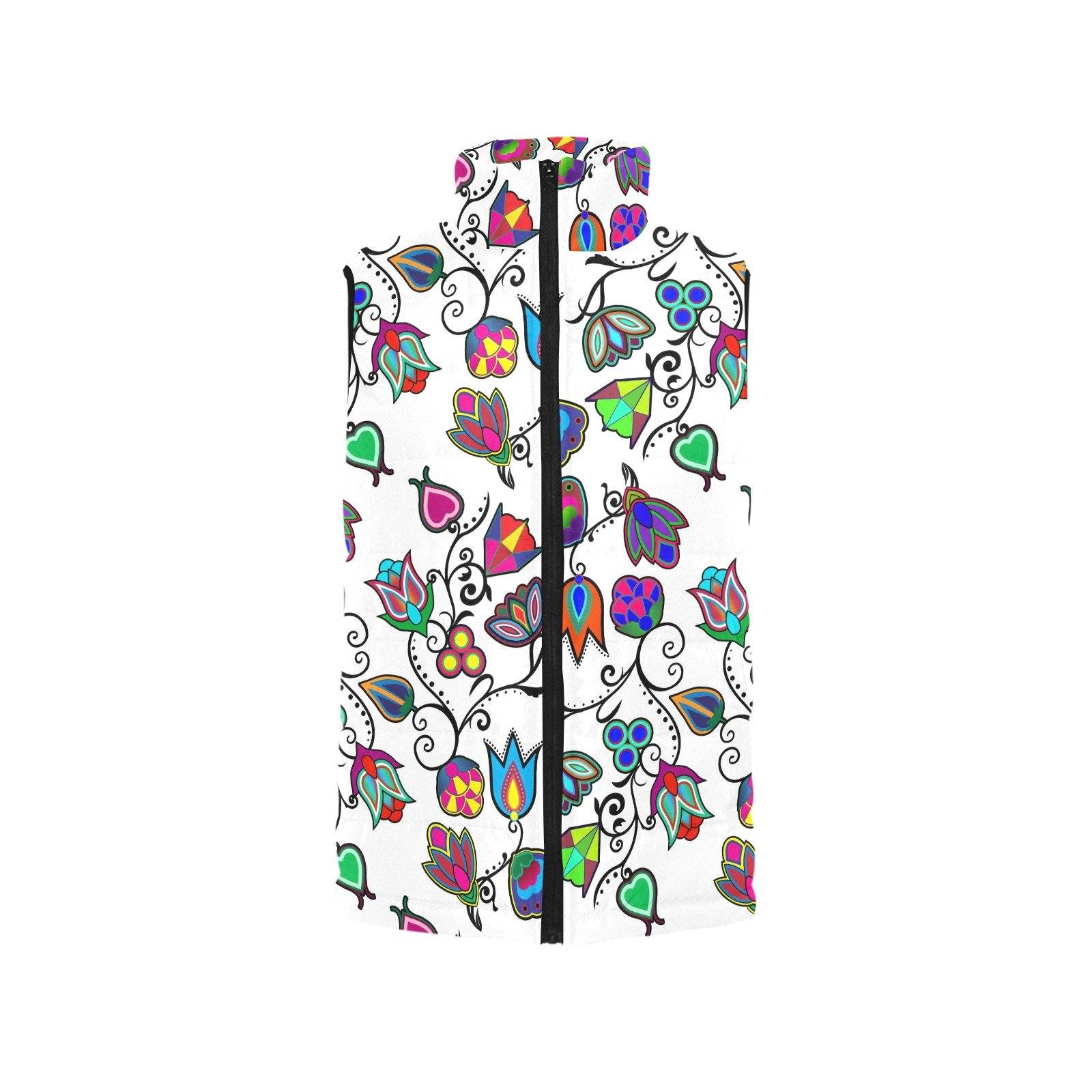 Indigenous Paisley White Men's Padded Vest Jacket (Model H44) Men's Padded Vest Jacket (H44) e-joyer