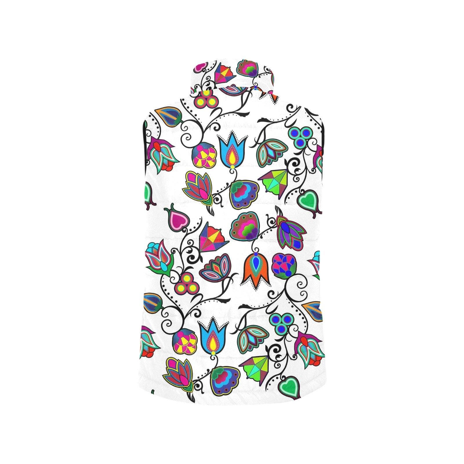 Indigenous Paisley White Men's Padded Vest Jacket (Model H44) Men's Padded Vest Jacket (H44) e-joyer