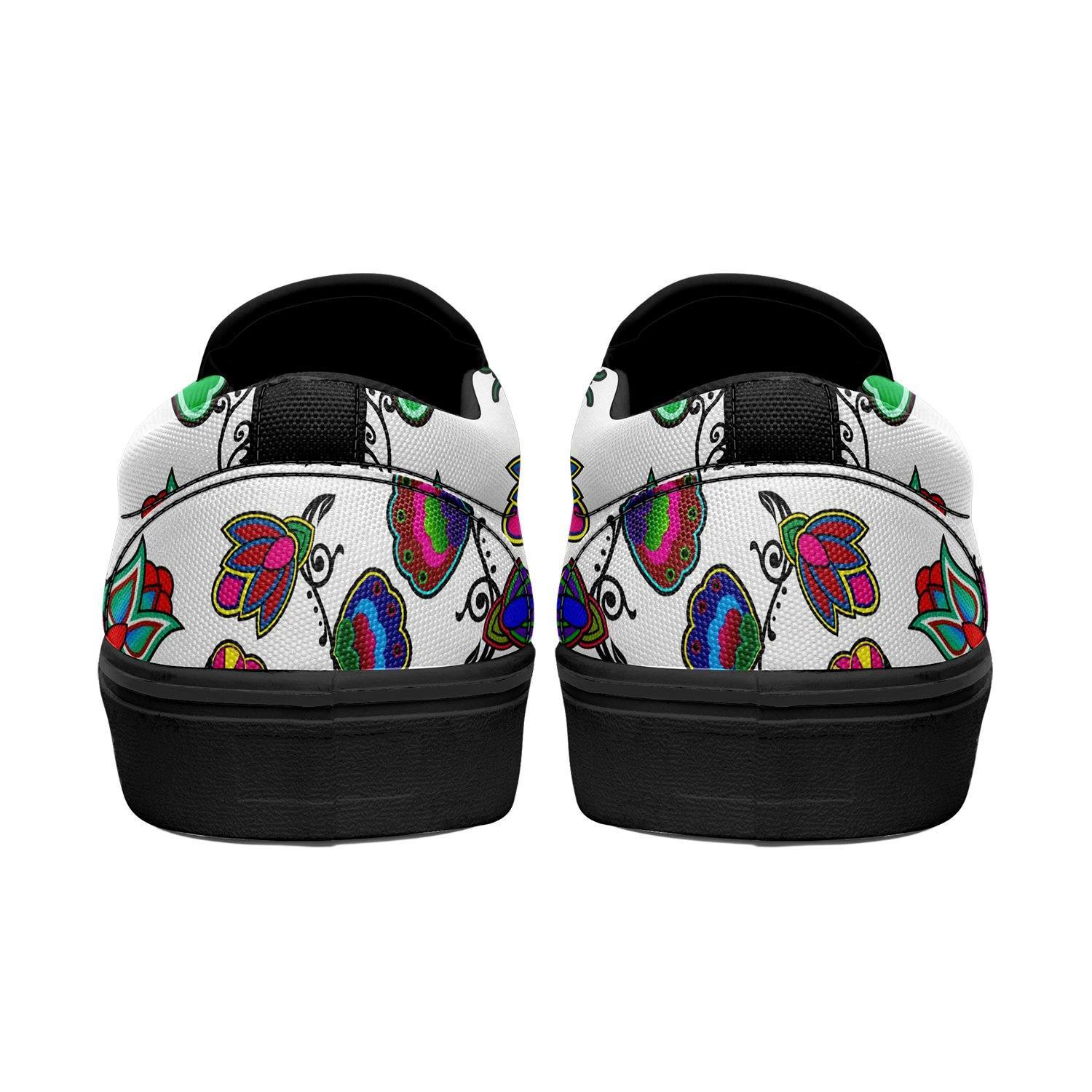 Indigenous Paisley White Otoyimm Kid's Canvas Slip On Shoes 49 Dzine