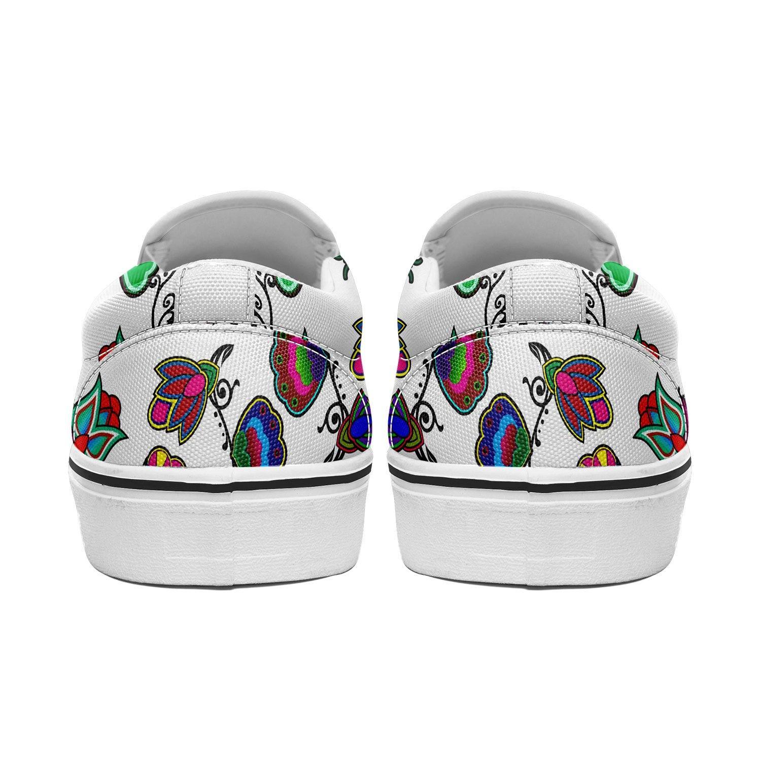 Indigenous Paisley White Otoyimm Kid's Canvas Slip On Shoes 49 Dzine