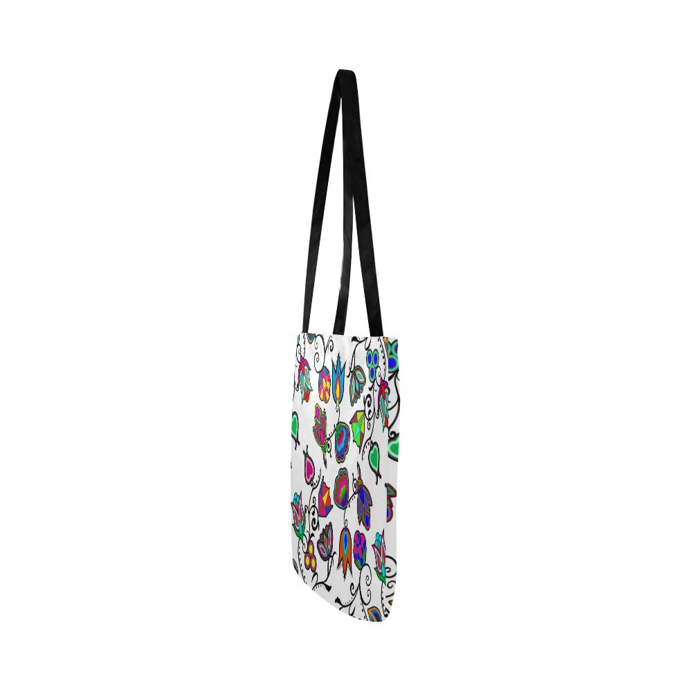 Indigenous Paisley - White Reusable Shopping Bag Model 1660 (Two sides) Shopping Tote Bag (1660) e-joyer