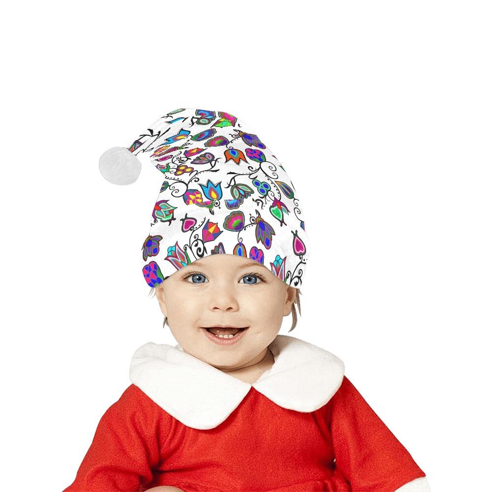 Indigenous Paisley White Santa Hat Santa Hat e-joyer