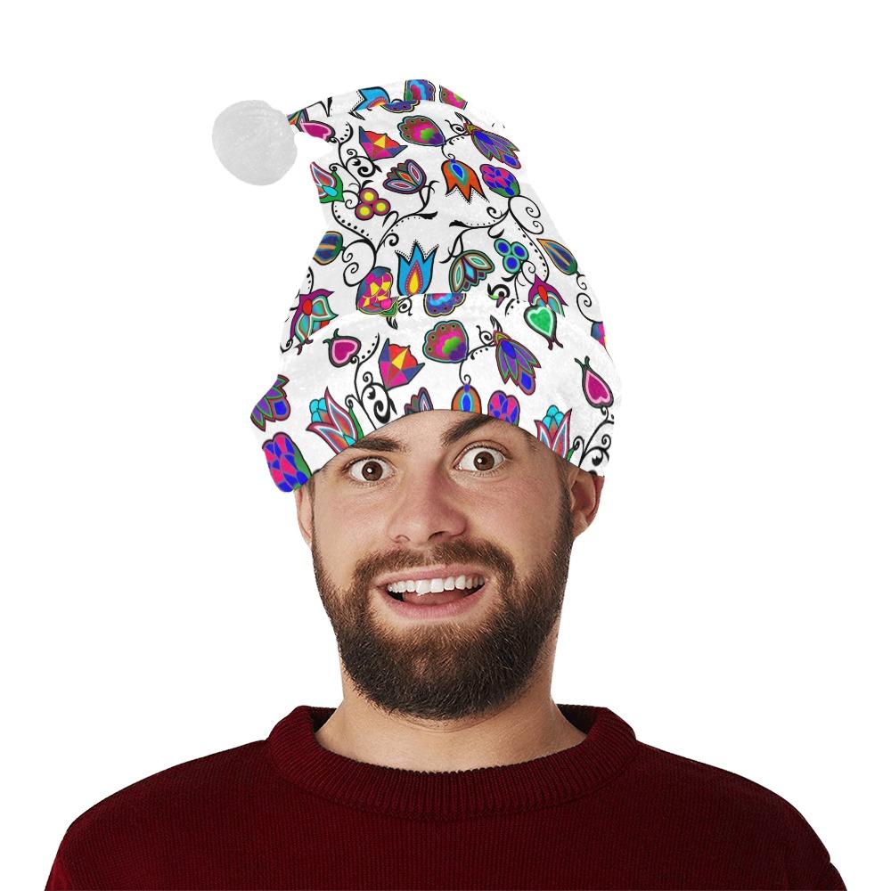 Indigenous Paisley White Santa Hat Santa Hat e-joyer