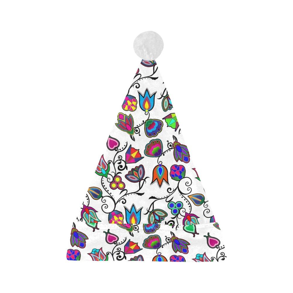 Indigenous Paisley White Santa Hat Santa Hat e-joyer