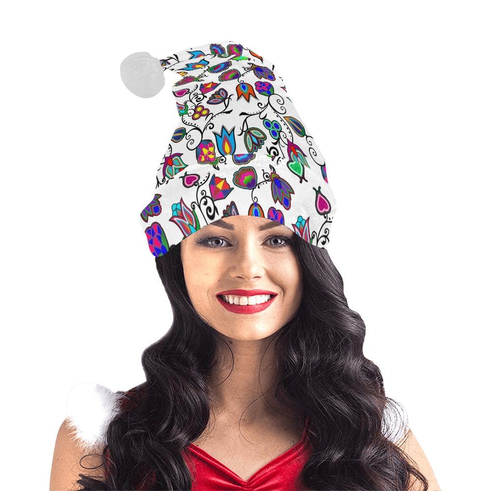 Indigenous Paisley White Santa Hat Santa Hat e-joyer