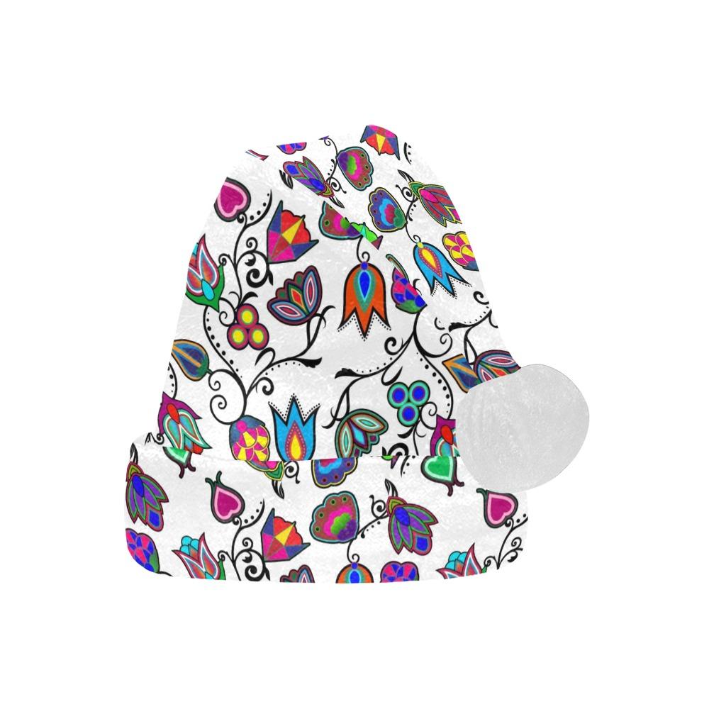 Indigenous Paisley White Santa Hat Santa Hat e-joyer