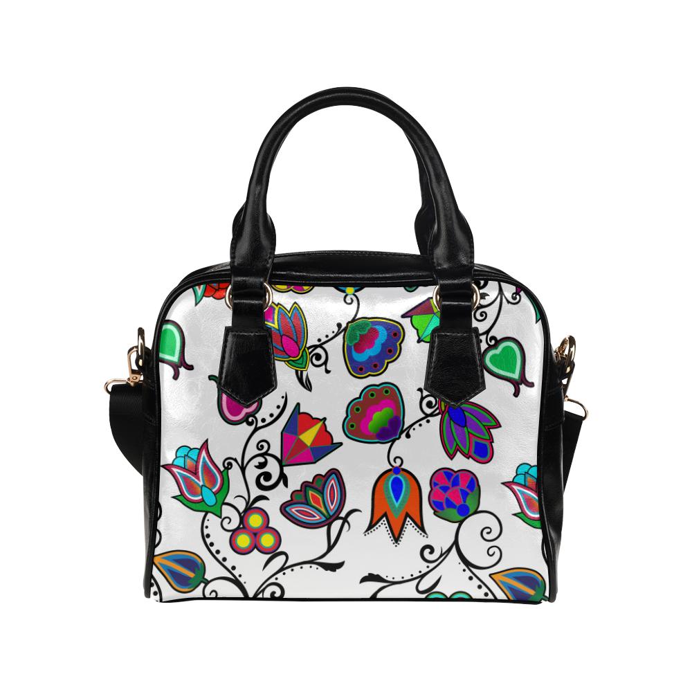 Indigenous Paisley - White Shoulder Handbag (Model 1634) Shoulder Handbags (1634) e-joyer