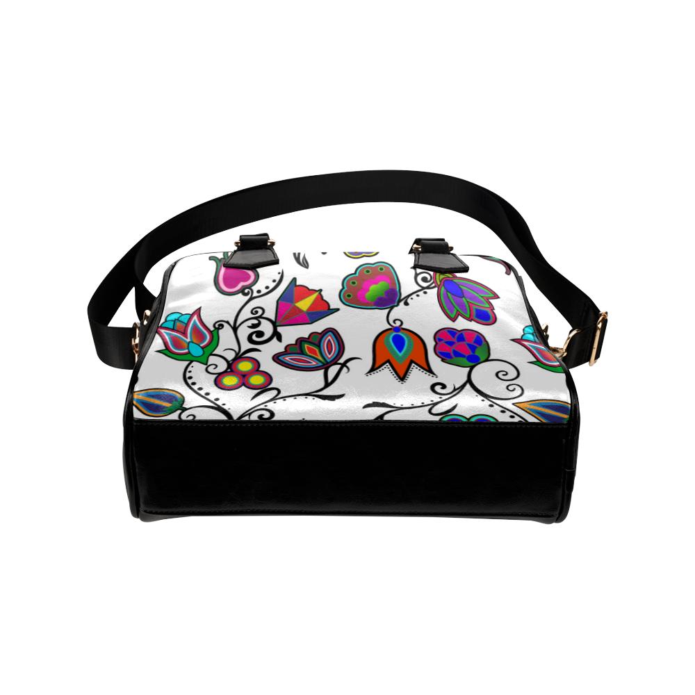 Indigenous Paisley - White Shoulder Handbag (Model 1634) Shoulder Handbags (1634) e-joyer