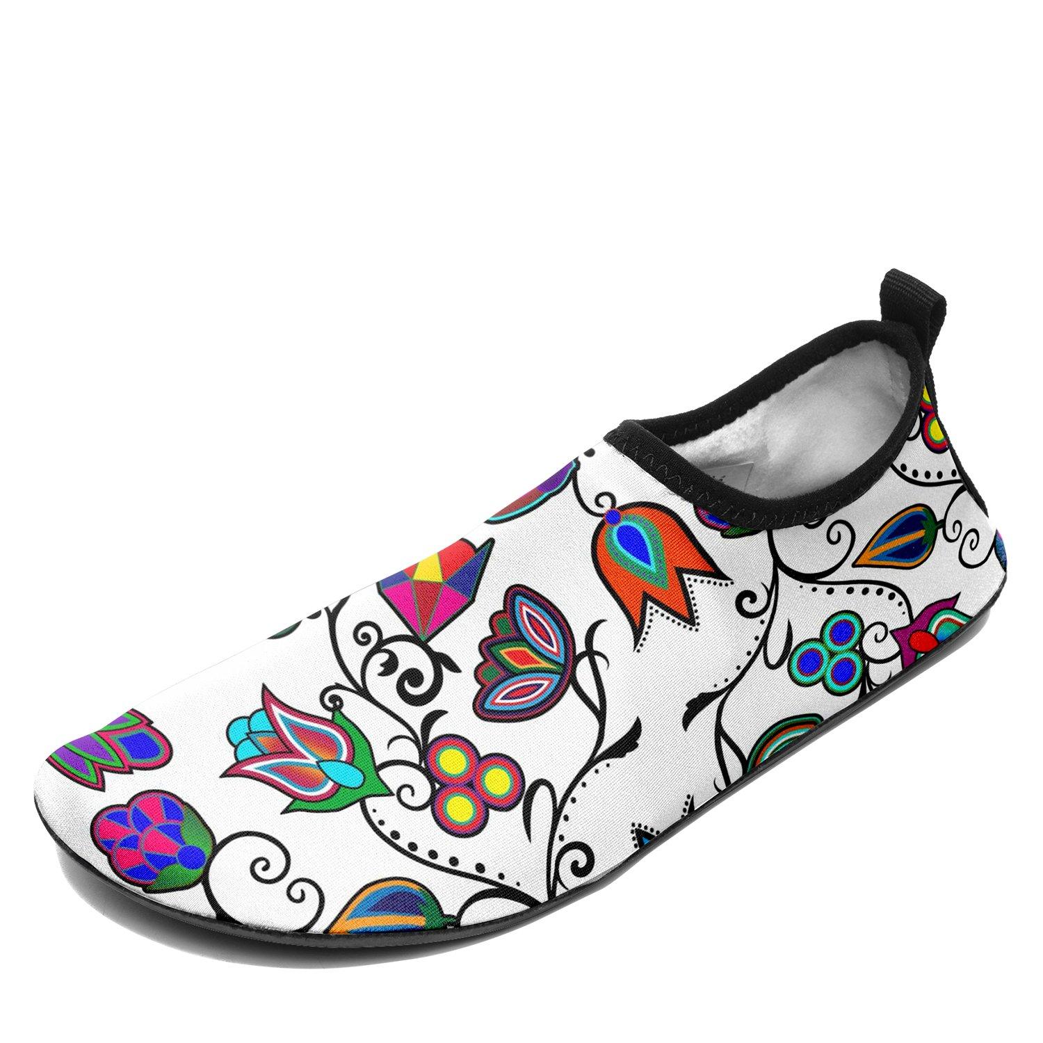 Indigenous Paisley White Sockamoccs Slip On Shoes 49 Dzine