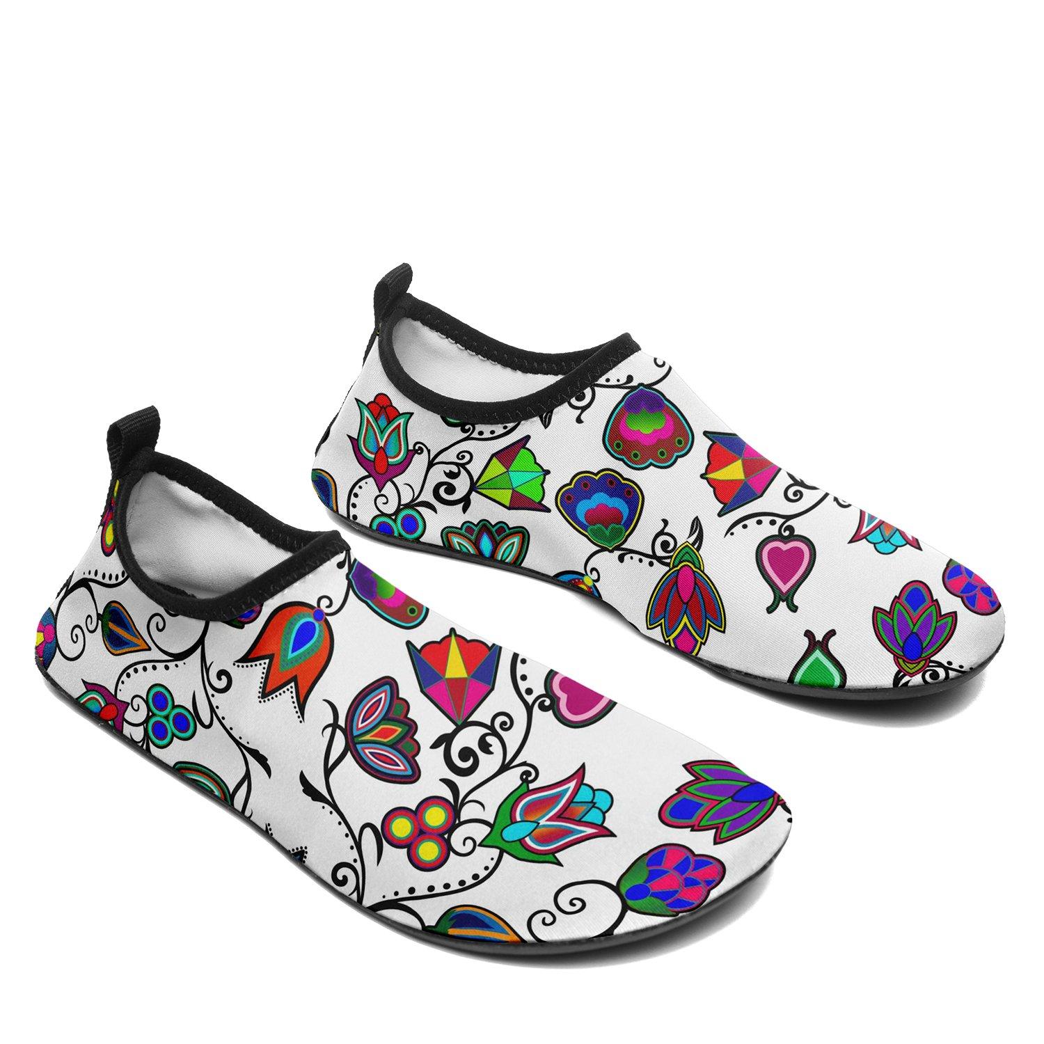 Indigenous Paisley White Sockamoccs Slip On Shoes 49 Dzine