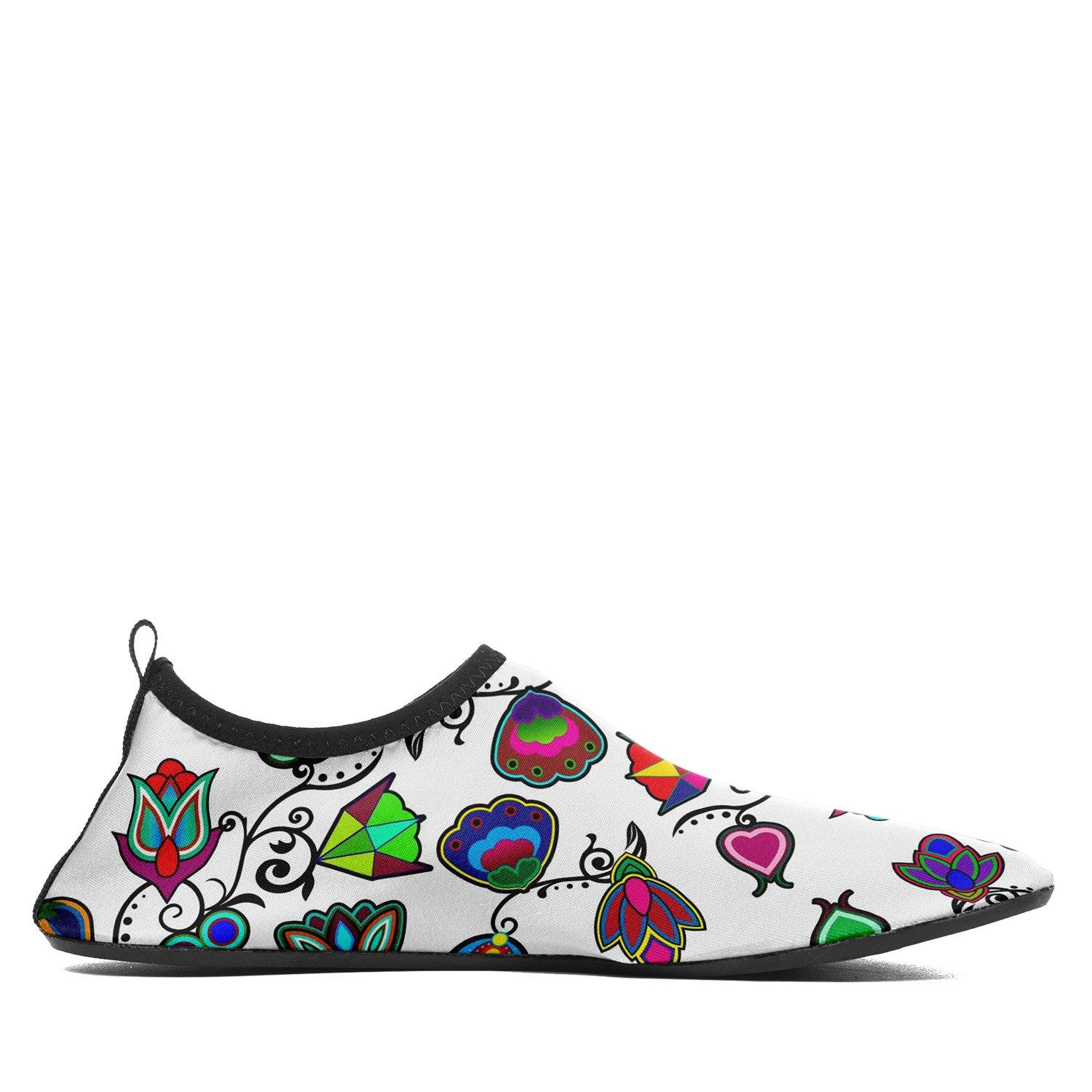 Indigenous Paisley White Sockamoccs Slip On Shoes 49 Dzine