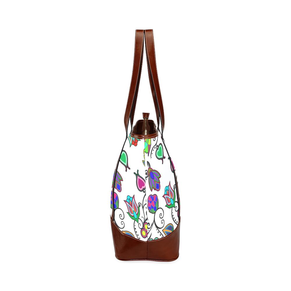Indigenous Paisley - White Tote Handbag (Model 1642) Tote Handbags (1642) e-joyer