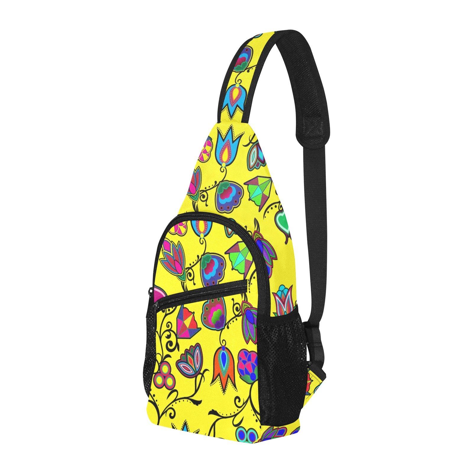 Indigenous Paisley Yellow All Over Print Chest Bag (Model 1719) All Over Print Chest Bag (1719) e-joyer