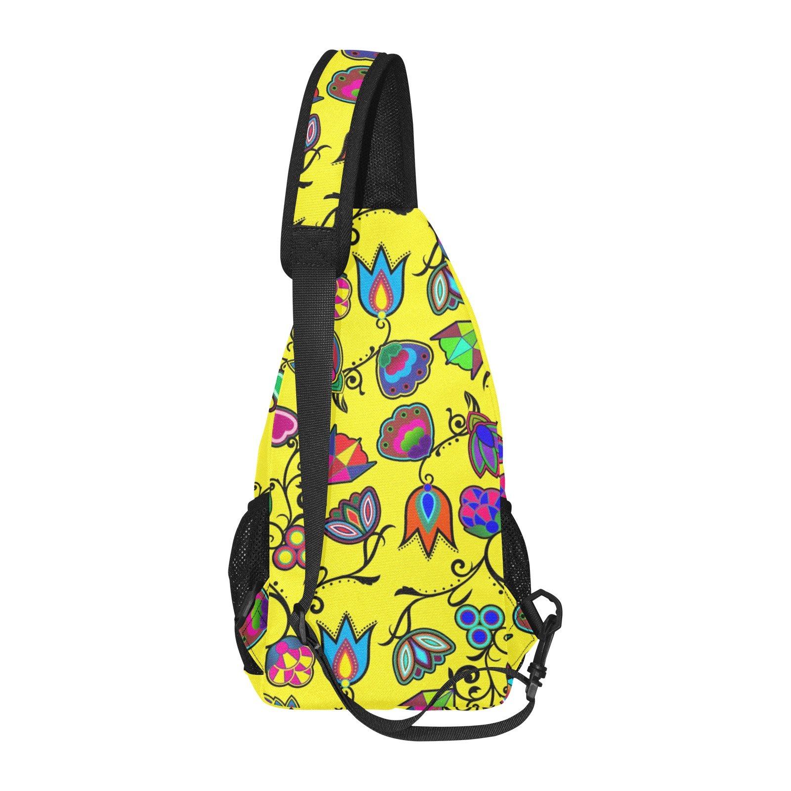 Indigenous Paisley Yellow All Over Print Chest Bag (Model 1719) All Over Print Chest Bag (1719) e-joyer