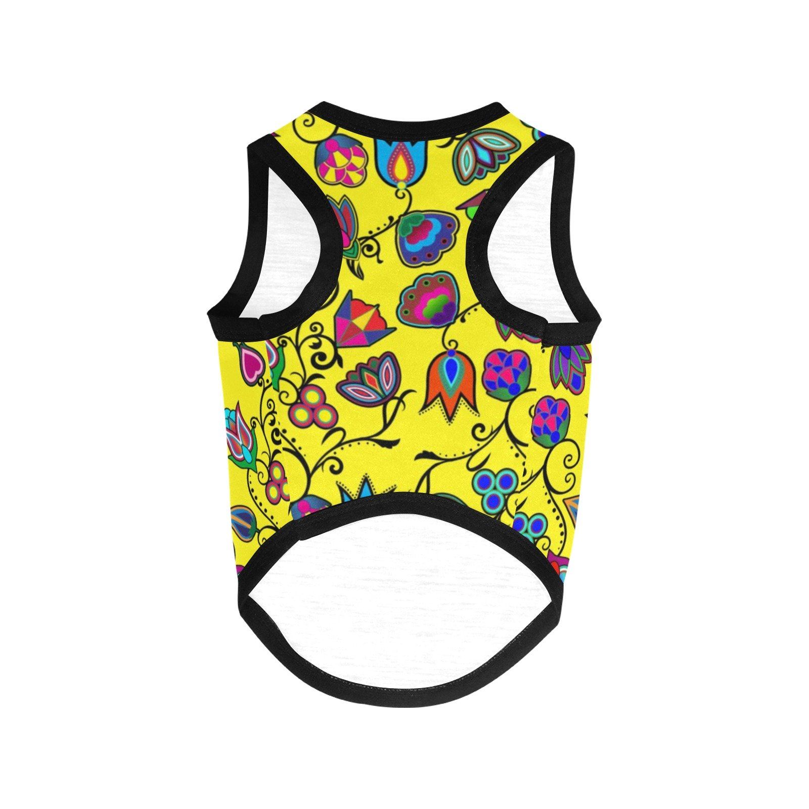 Indigenous Paisley Yellow All Over Print Pet Tank Top Pet Tank Top e-joyer