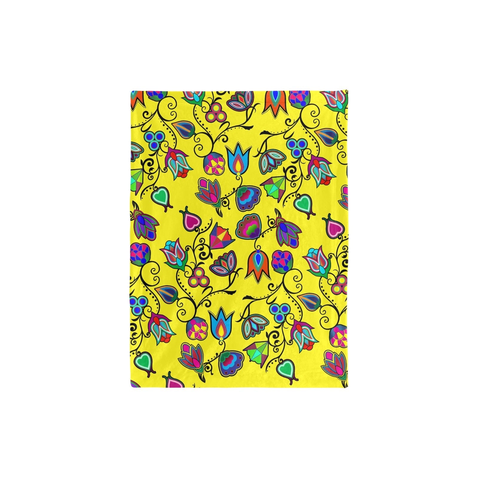 Indigenous Paisley Yellow Baby Blanket 30"x40" Baby Blanket 30"x40" e-joyer
