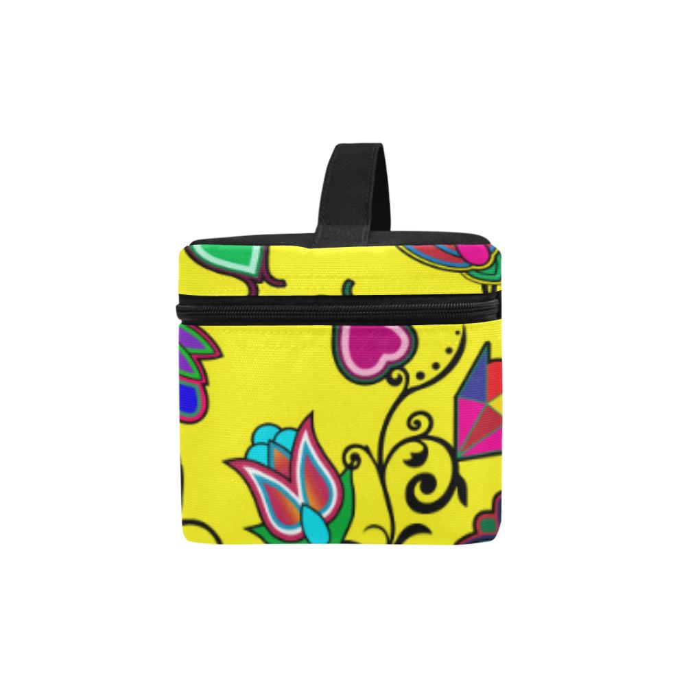 Indigenous Paisley Yellow Cosmetic Bag/Large (Model 1658) Cosmetic Bag e-joyer
