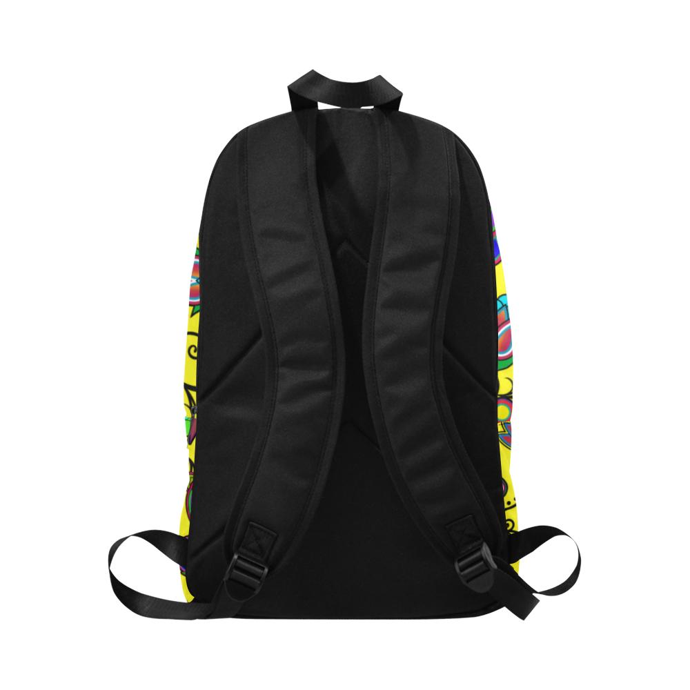 Indigenous Paisley Yellow Fabric Backpack for Adult (Model 1659) Casual Backpack for Adult (1659) e-joyer