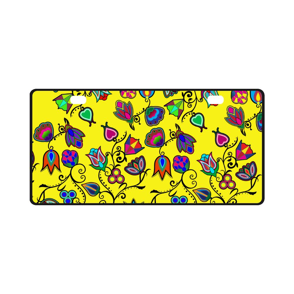 Indigenous Paisley - Yellow License Plate License Plate e-joyer