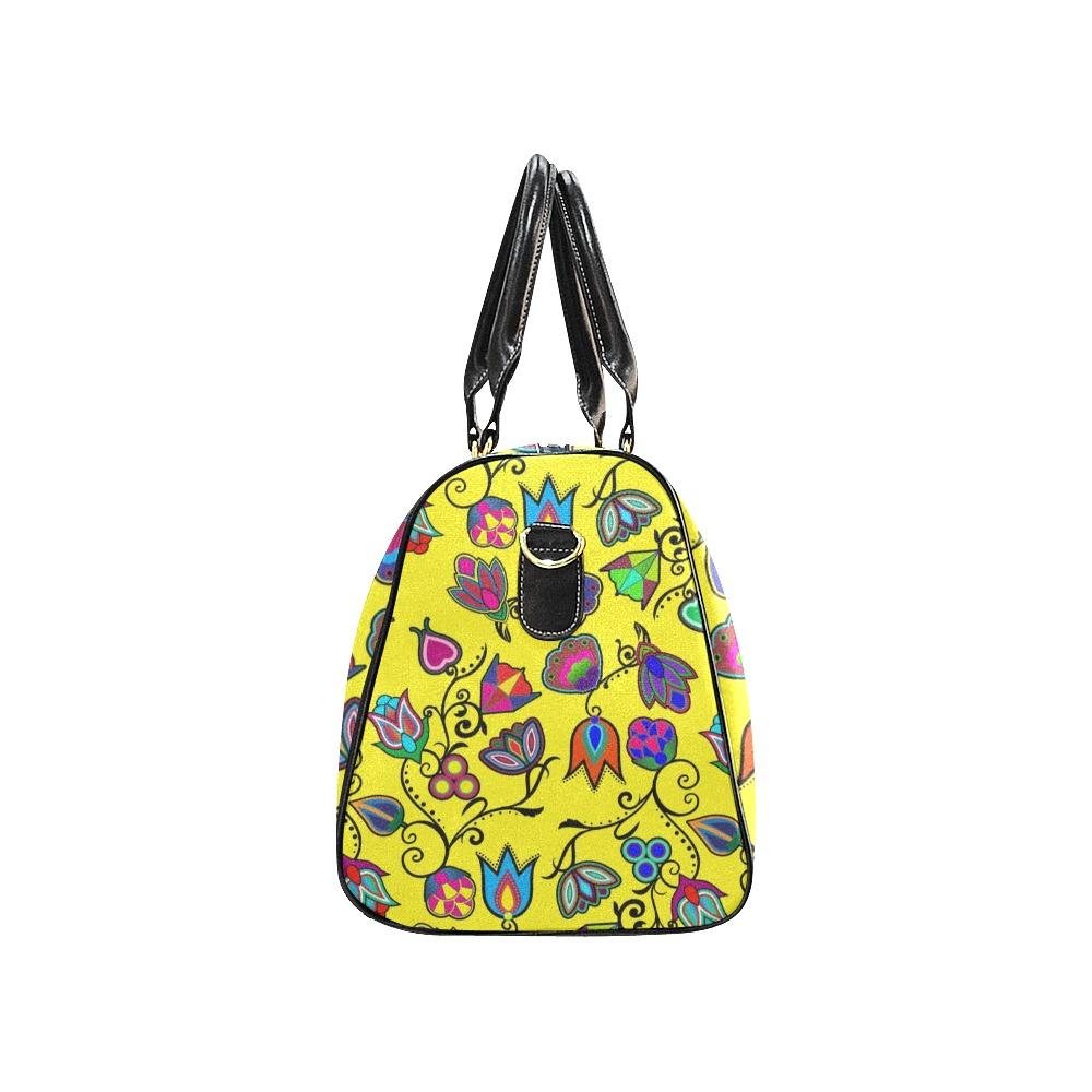 Indigenous Paisley Yellow New Waterproof Travel Bag/Small (Model 1639) bag e-joyer