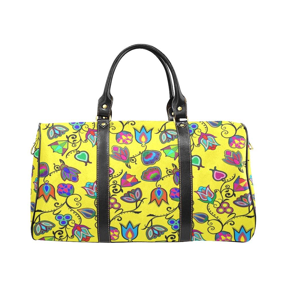 Indigenous Paisley Yellow New Waterproof Travel Bag/Small (Model 1639) bag e-joyer