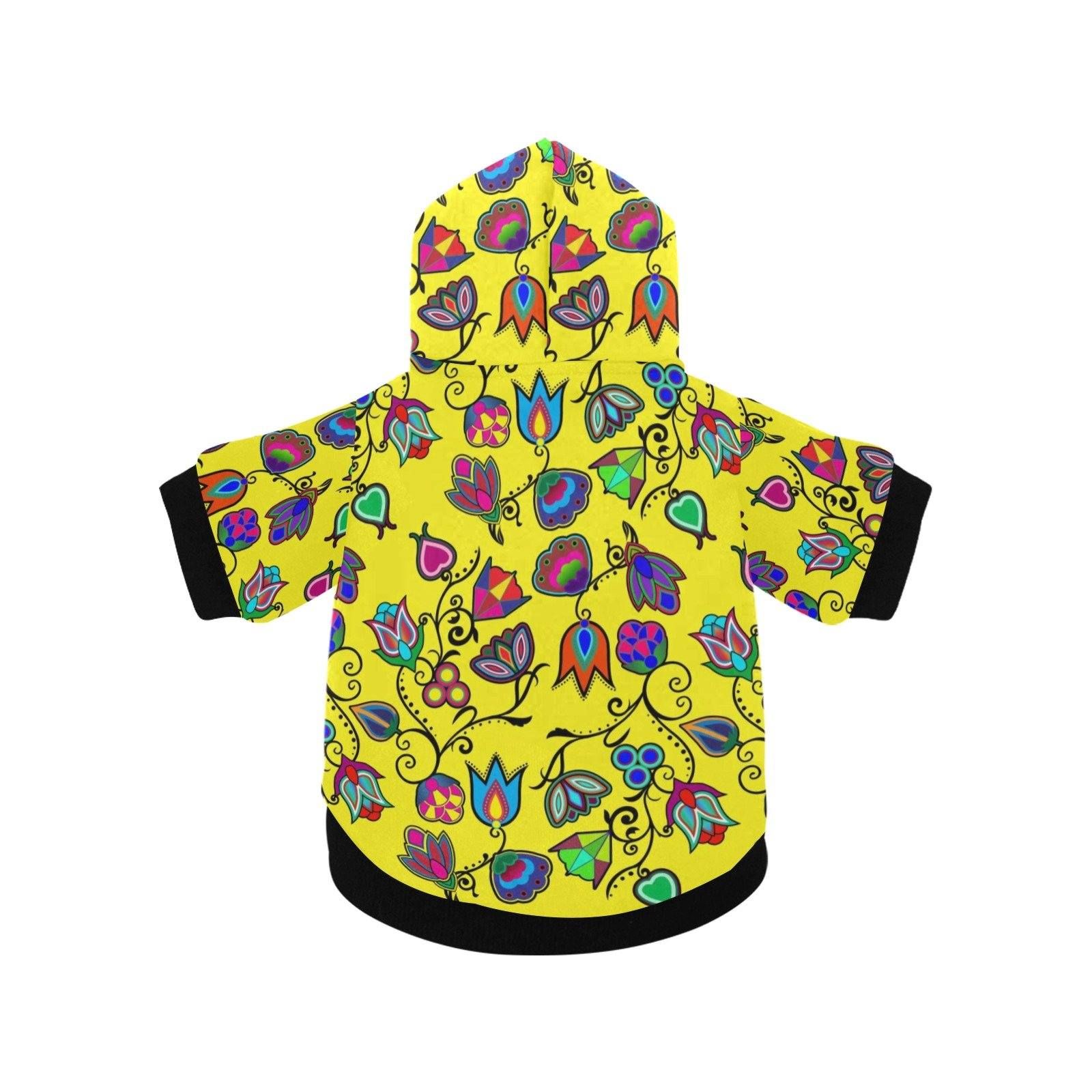 Indigenous Paisley Yellow Pet Dog Hoodie Pet Dog Hoodie e-joyer