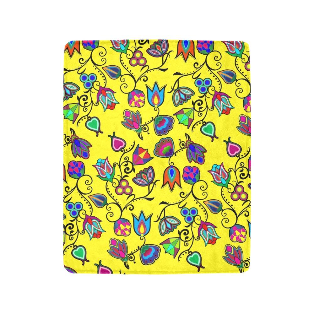 Indigenous Paisley Yellow Ultra-Soft Micro Fleece Blanket 40"x50" Ultra-Soft Blanket 40''x50'' e-joyer