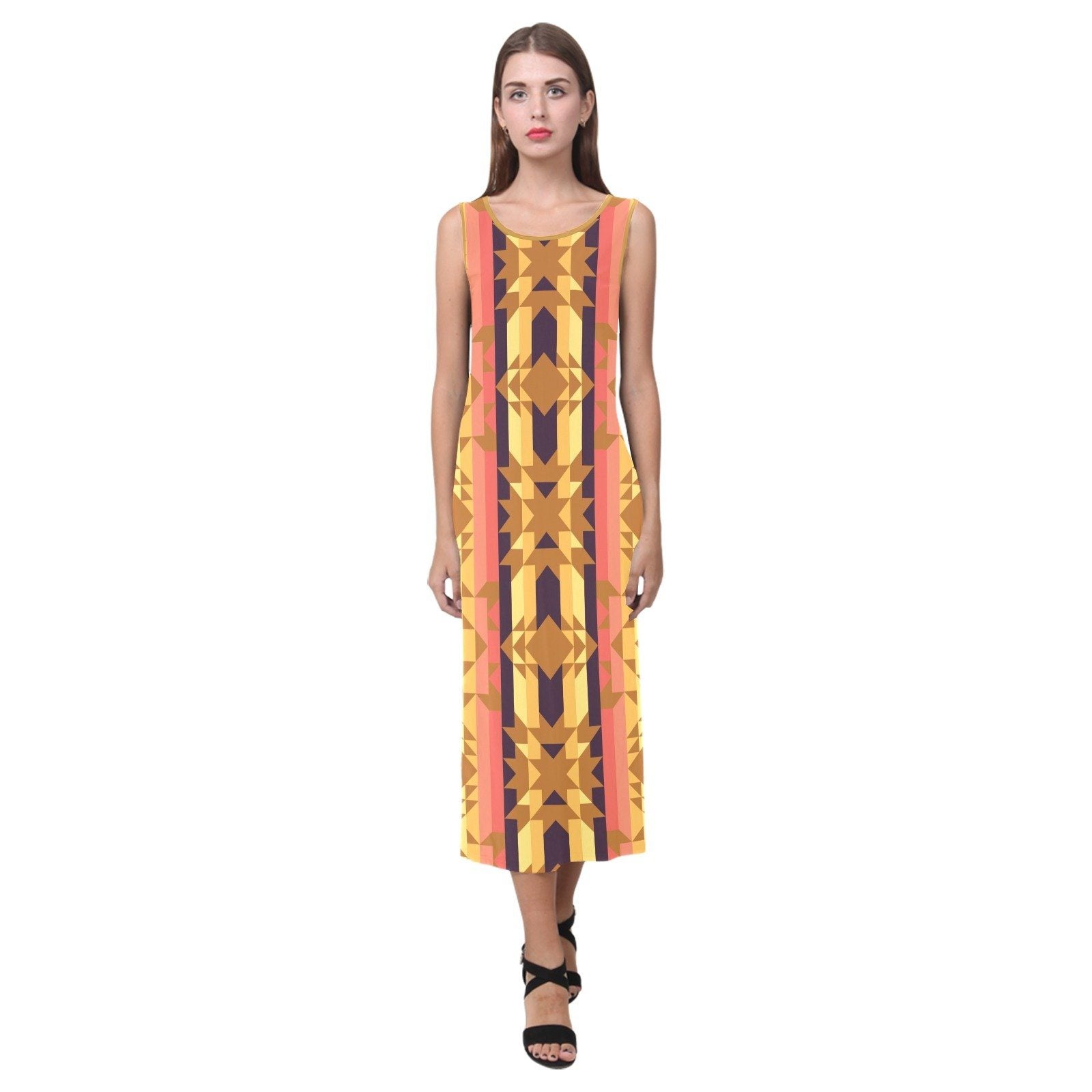 Infinite Sunset Phaedra Sleeveless Open Fork Long Dress (Model D08) dress e-joyer