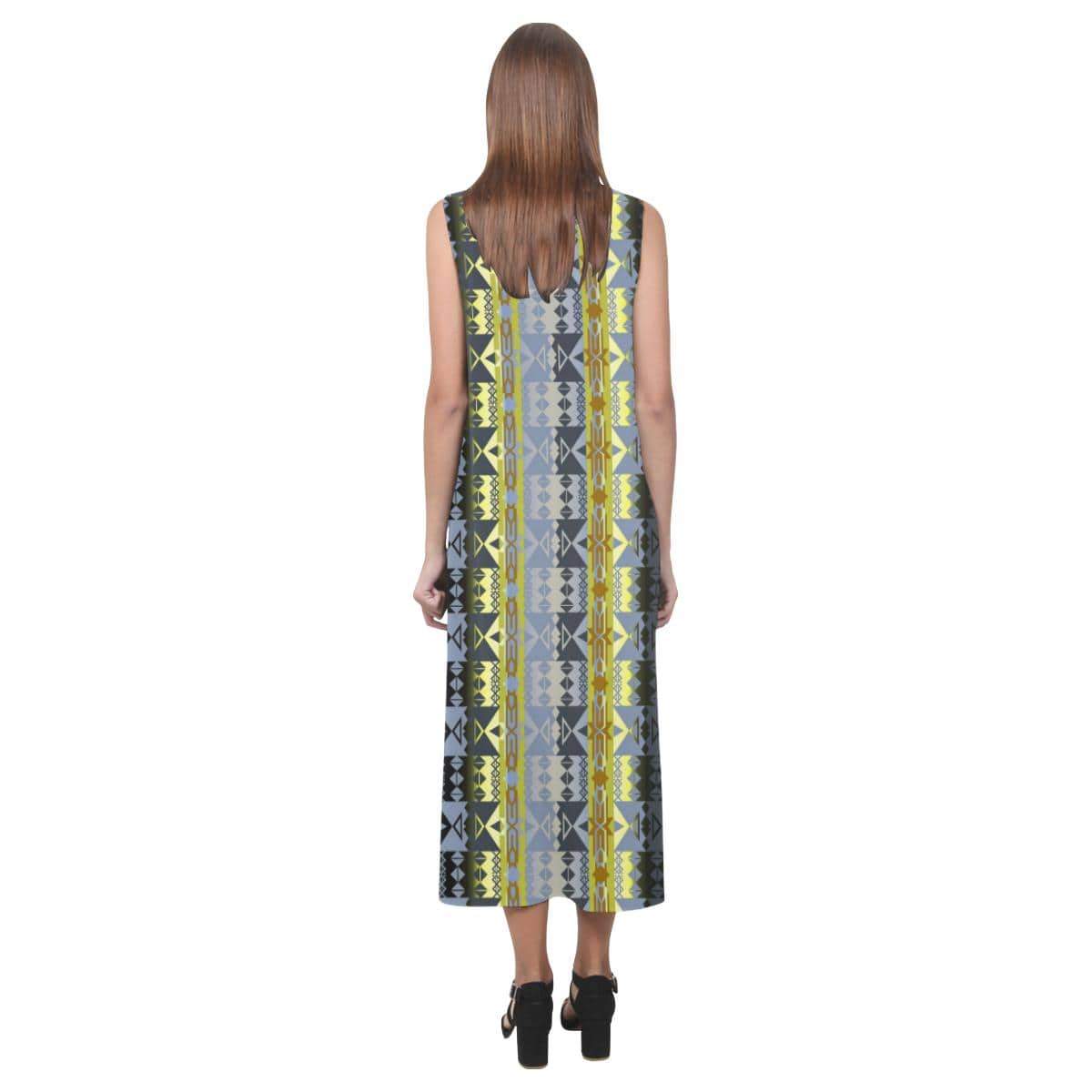 Inside the Deer Clan Lodge Phaedra Sleeveless Open Fork Long Dress (Model D08) Phaedra Sleeveless Open Fork Long Dress (D08) e-joyer