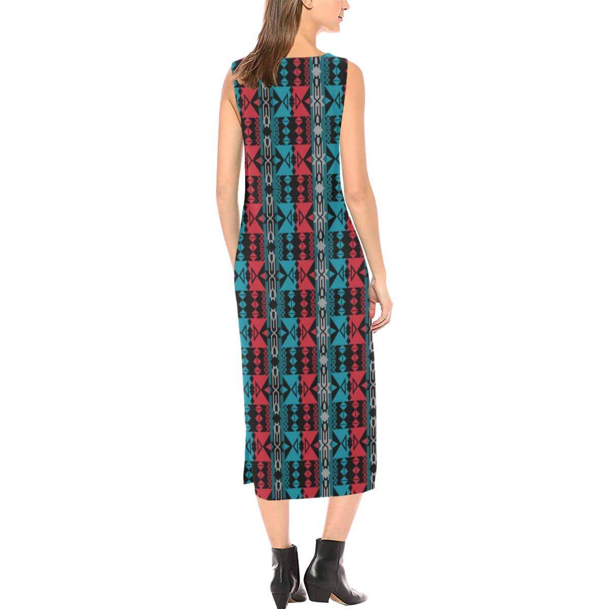 Inside the Lodge Phaedra Sleeveless Open Fork Long Dress (Model D08) Phaedra Sleeveless Open Fork Long Dress (D08) e-joyer