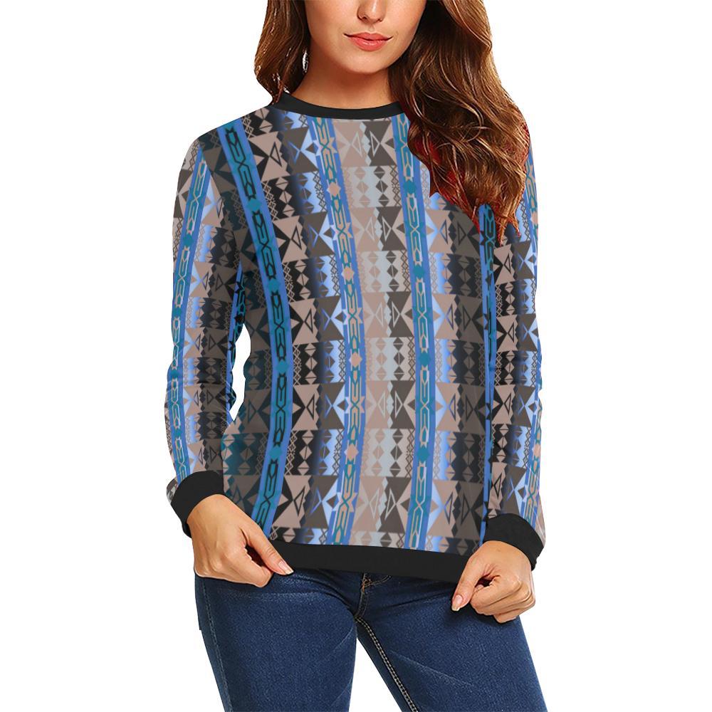 Inside the Paint Clan Lodge All Over Print Crewneck Sweatshirt for Women (Model H18) Crewneck Sweatshirt for Women (H18) e-joyer