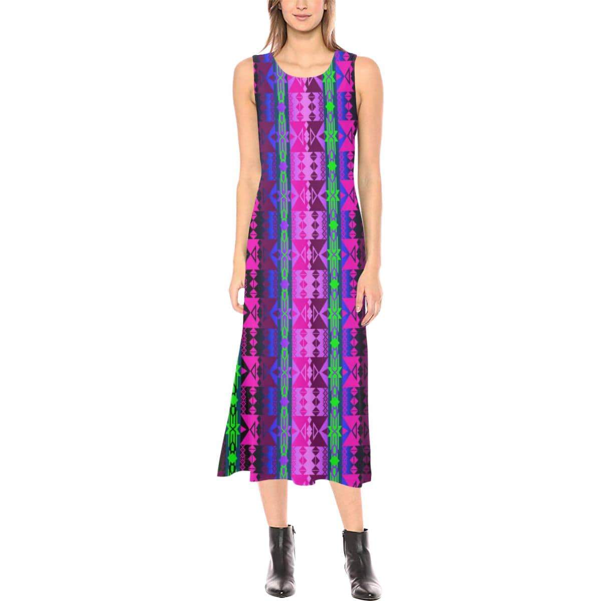 Inside the Quillwork Lodge Phaedra Sleeveless Open Fork Long Dress (Model D08) Phaedra Sleeveless Open Fork Long Dress (D08) e-joyer