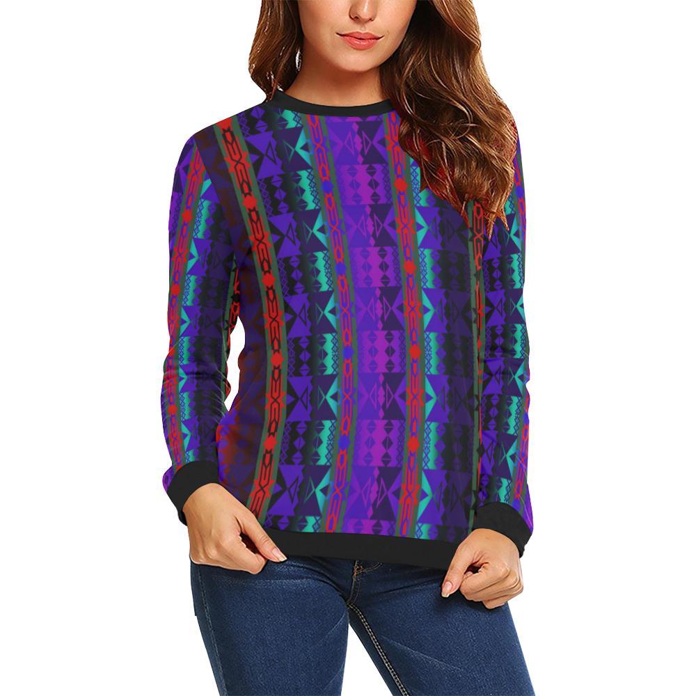 Inside the Warrior's Society Lodge All Over Print Crewneck Sweatshirt for Women (Model H18) Crewneck Sweatshirt for Women (H18) e-joyer