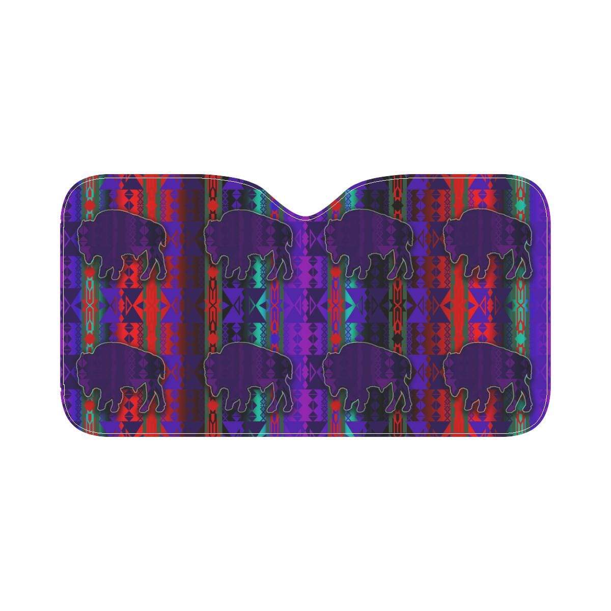 Inside the Warrior's Society Lodge Buffalos Car Sun Shade 55"x30" Car Sun Shade e-joyer
