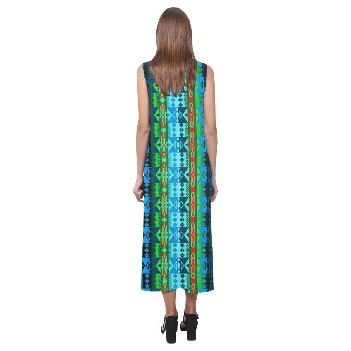 Inside the Women's Lodge Phaedra Sleeveless Open Fork Long Dress (Model D08) Phaedra Sleeveless Open Fork Long Dress (D08) e-joyer