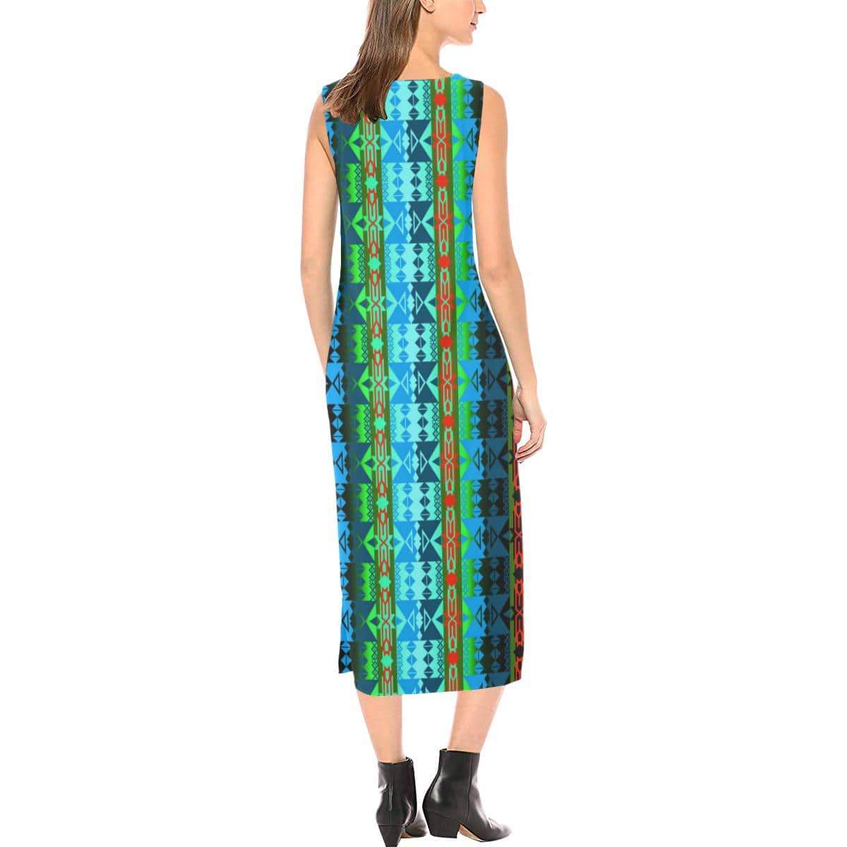 Inside the Women's Lodge Phaedra Sleeveless Open Fork Long Dress (Model D08) Phaedra Sleeveless Open Fork Long Dress (D08) e-joyer