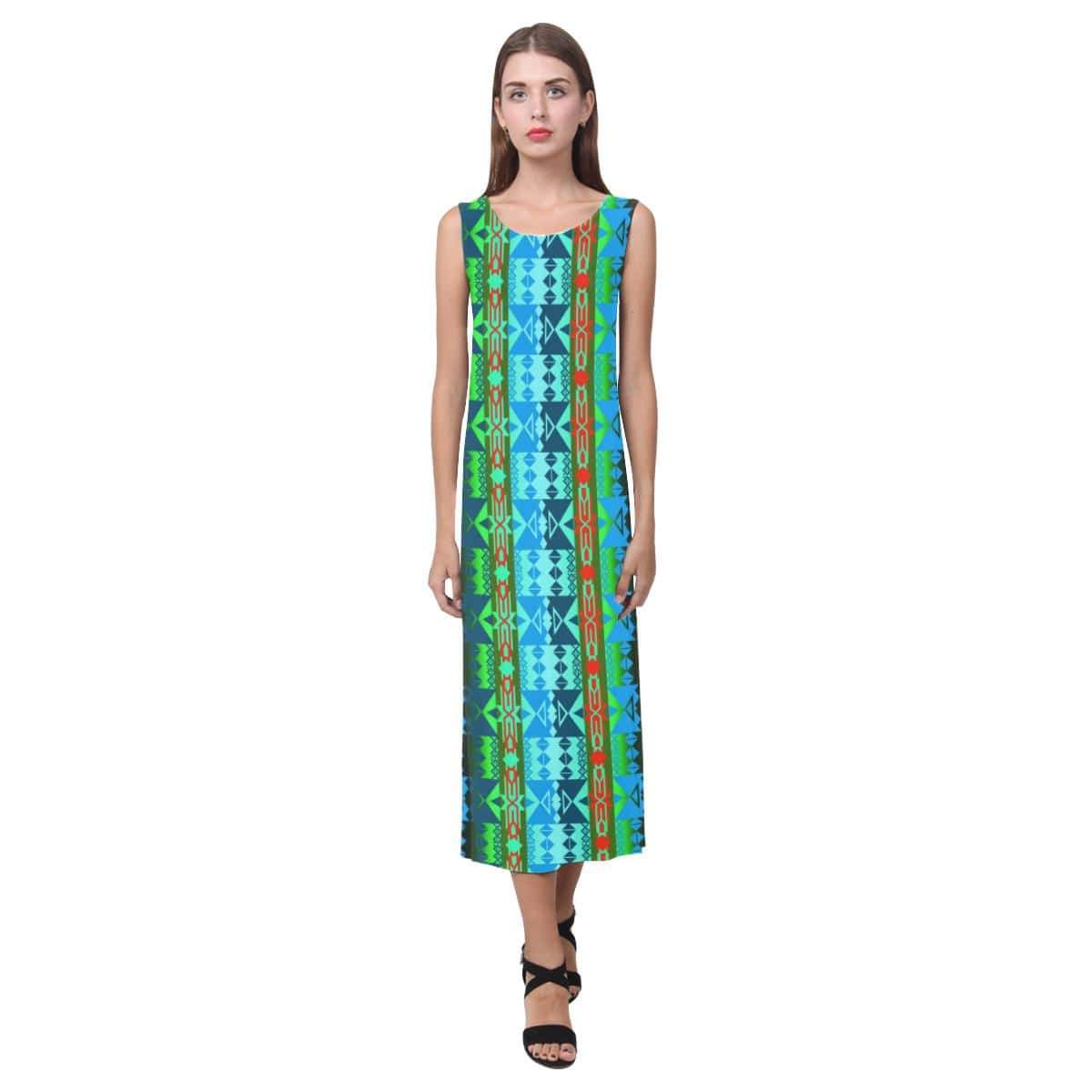 Inside the Women's Lodge Phaedra Sleeveless Open Fork Long Dress (Model D08) Phaedra Sleeveless Open Fork Long Dress (D08) e-joyer