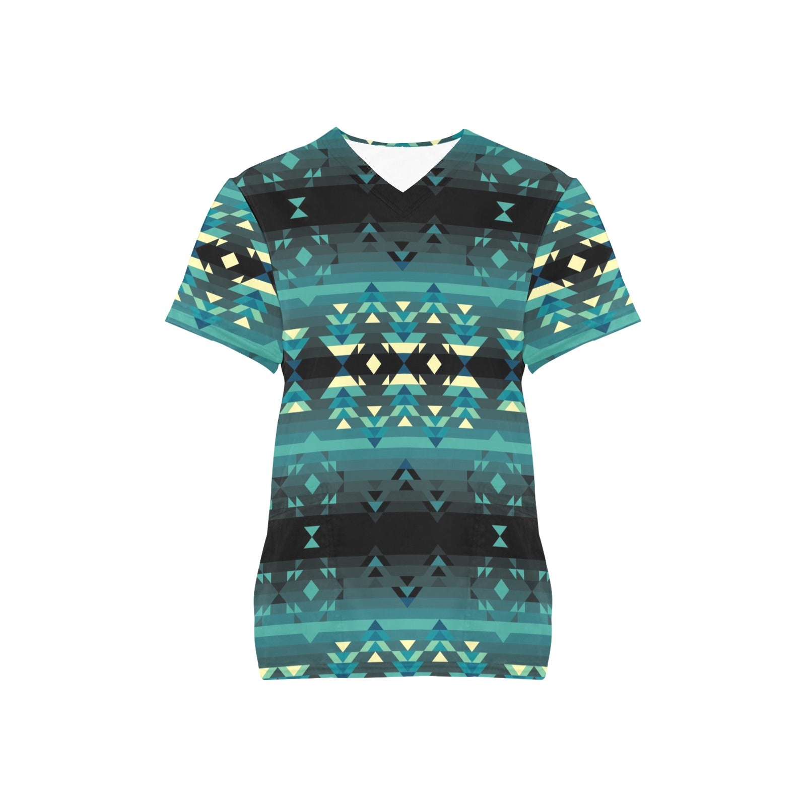 Inspire Green All Over Print Scrub Top Scrub Top e-joyer