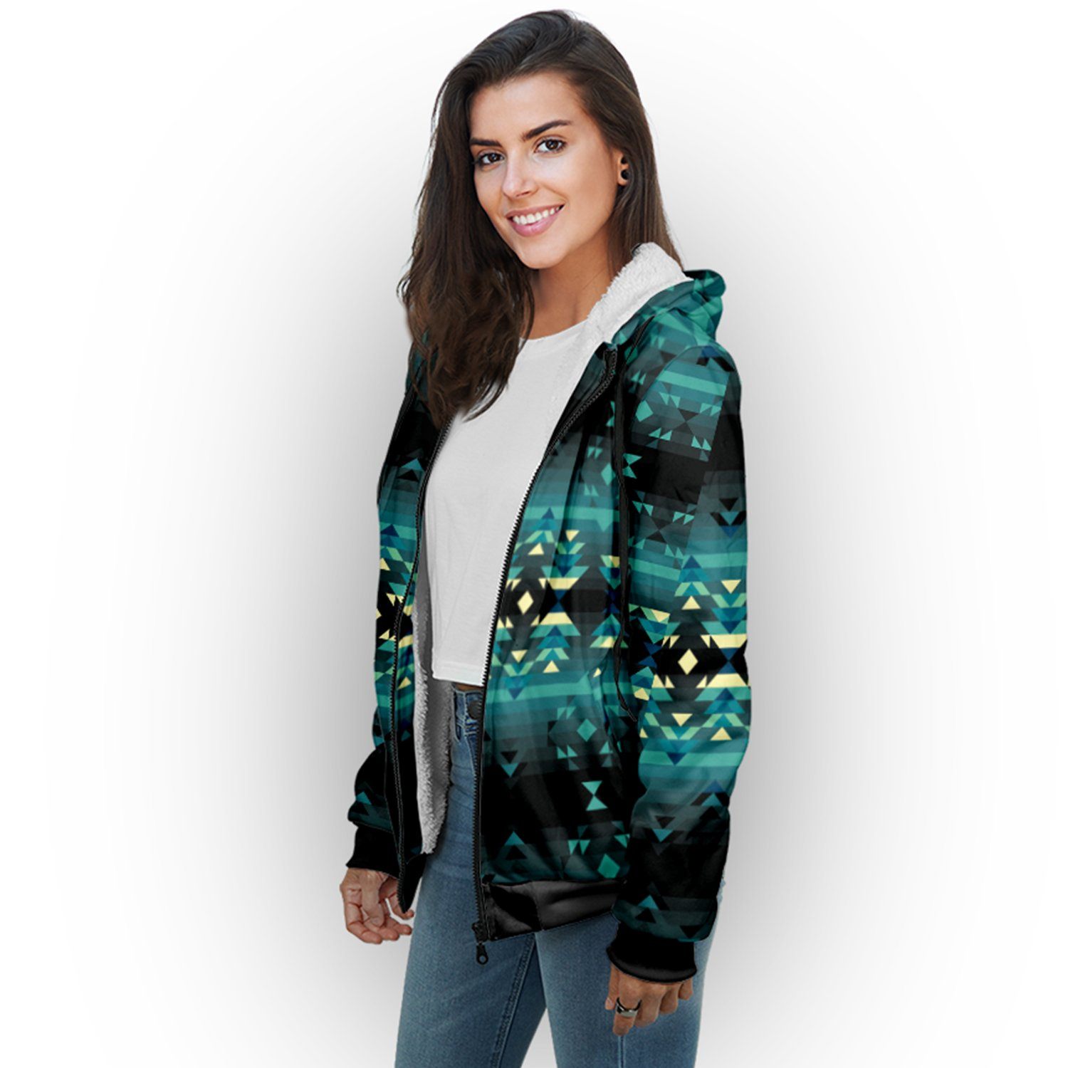Inspire Green Sherpa Hoodie hoodie Herman