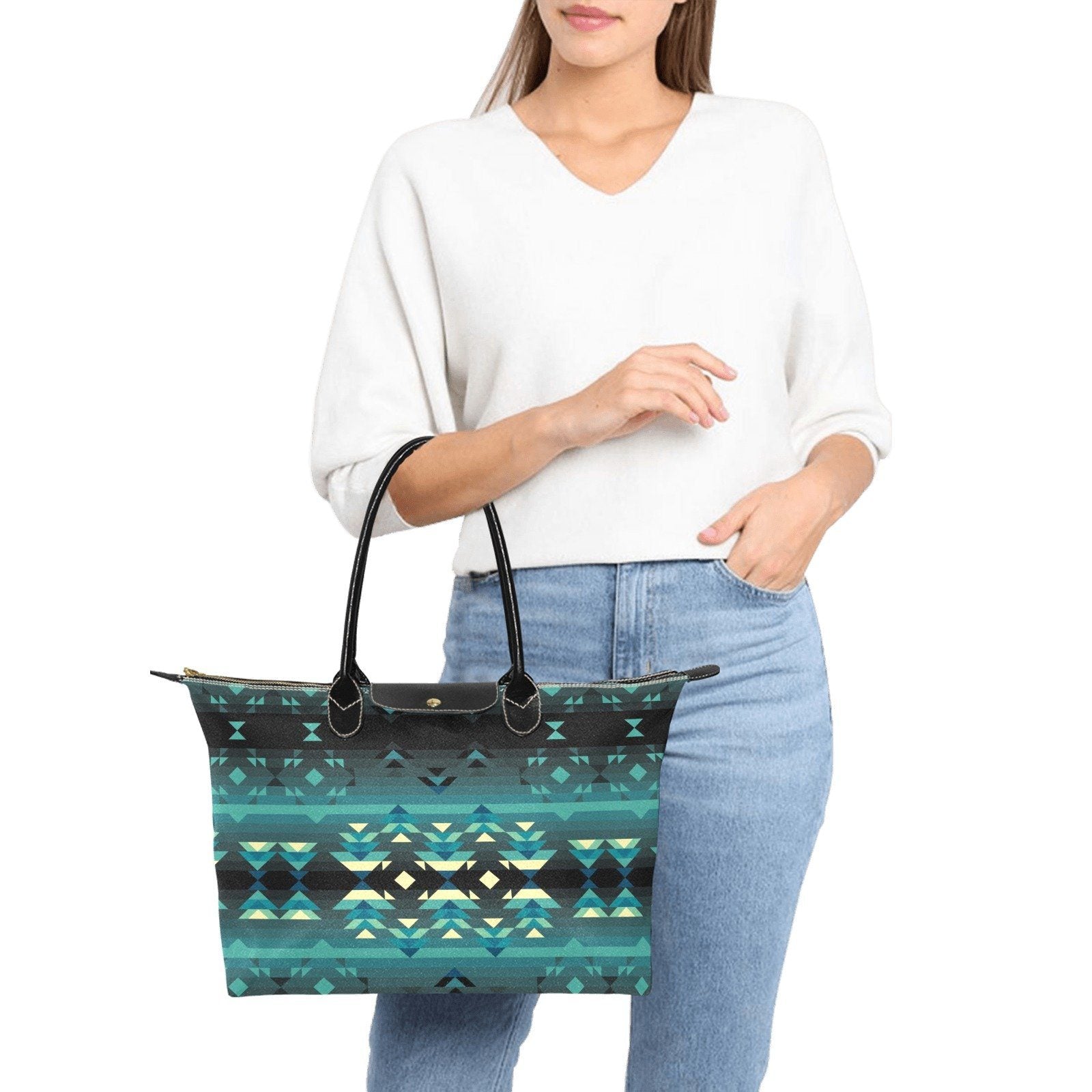 Inspire Green Single-Shoulder Lady Handbag (Model 1714) bag e-joyer