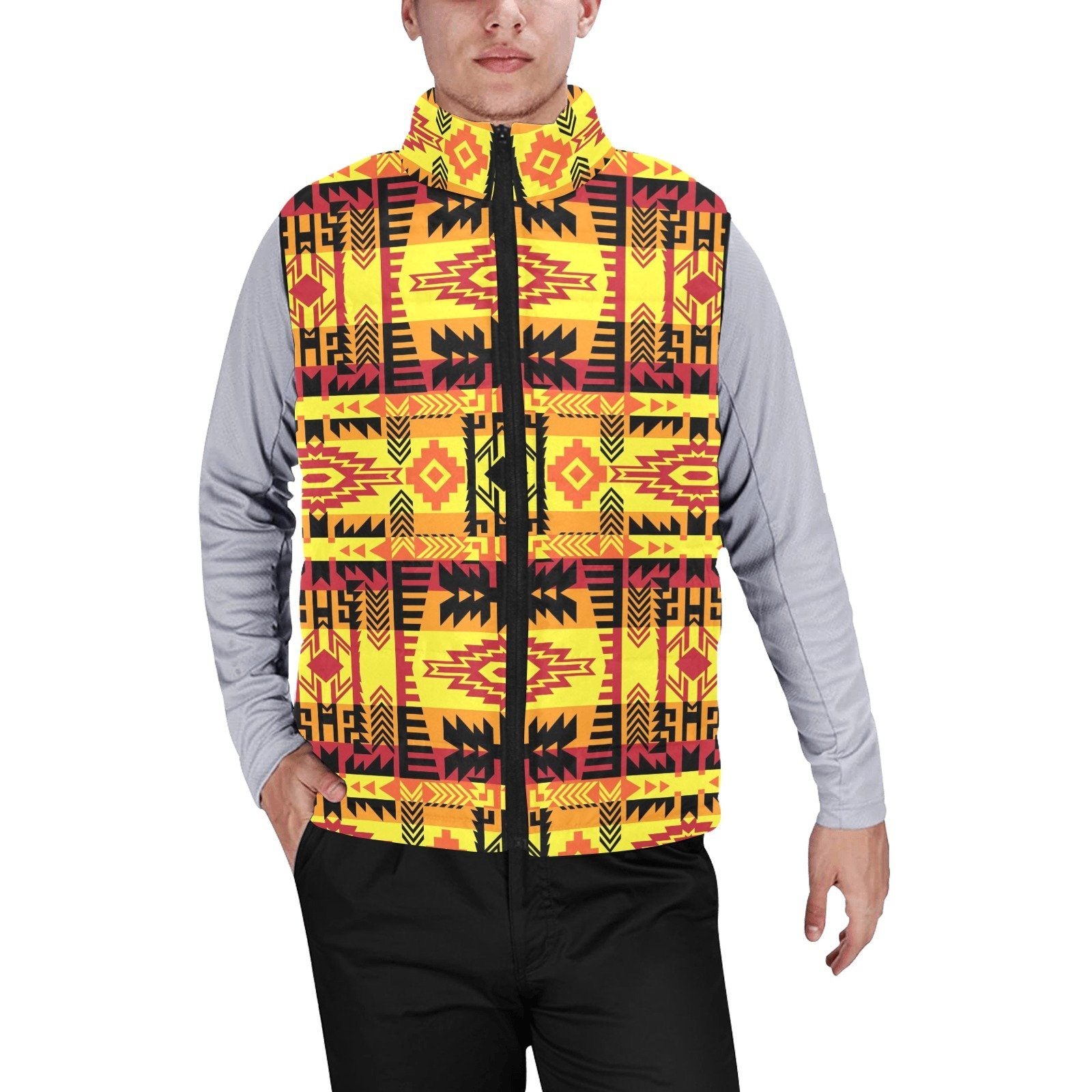 Journey of Generations Men's Padded Vest Jacket (Model H44) Men's Padded Vest Jacket (H44) e-joyer