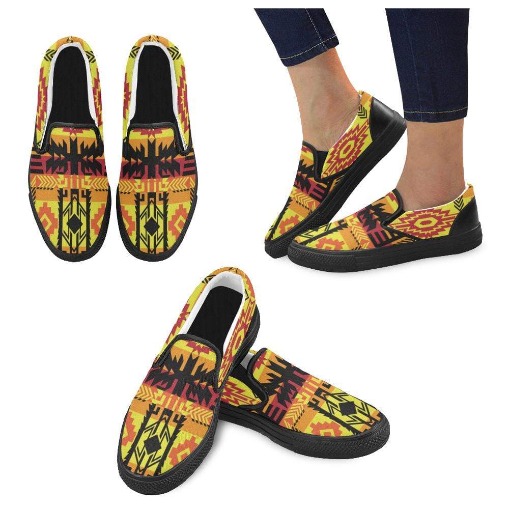 Journey of Generations Men's Unusual Slip-on Canvas Shoes (Model 019) Men's Unusual Slip-on Canvas Shoes (019) e-joyer