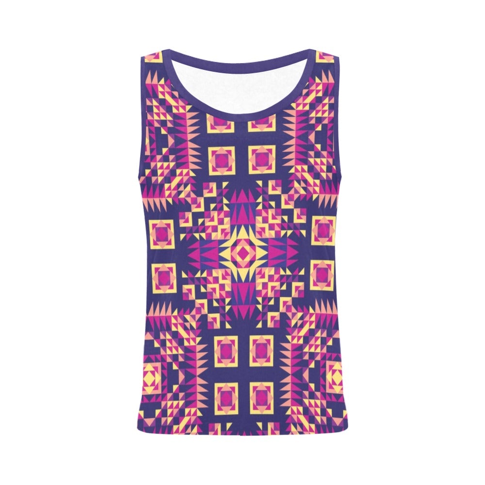 Kaleidoscope Bleu All Over Print Tank Top for Women (Model T43) All Over Print Tank Top for Women (T43) e-joyer