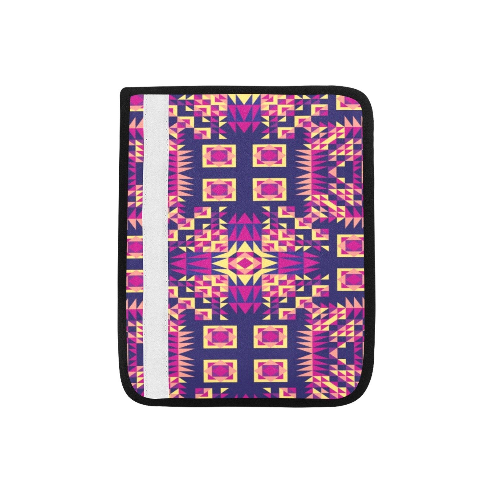Kaleidoscope Bleu Car Seat Belt Cover 7''x12.6'' (Pack of 2) Car Seat Belt Cover 7x12.6 (Pack of 2) e-joyer