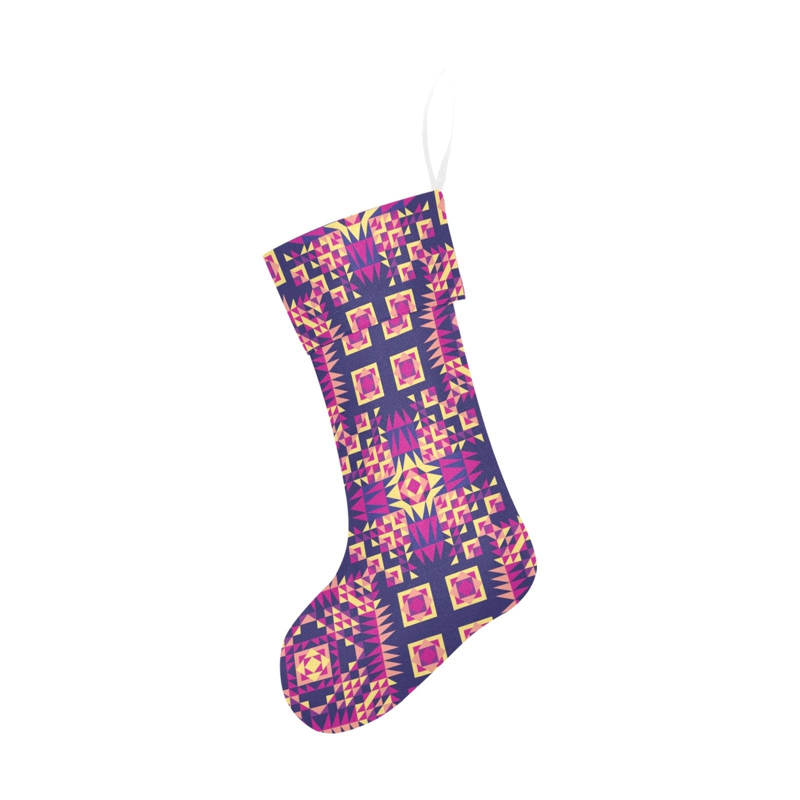 Kaleidoscope Bleu Christmas Stocking holiday stocking e-joyer