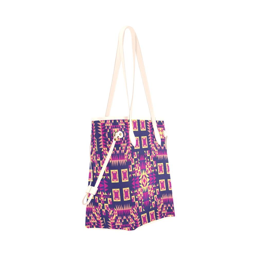 Kaleidoscope Bleu Clover Canvas Tote Bag (Model 1661) Clover Canvas Tote Bag (1661) e-joyer