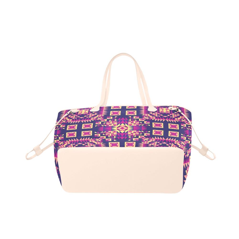 Kaleidoscope Bleu Clover Canvas Tote Bag (Model 1661) Clover Canvas Tote Bag (1661) e-joyer