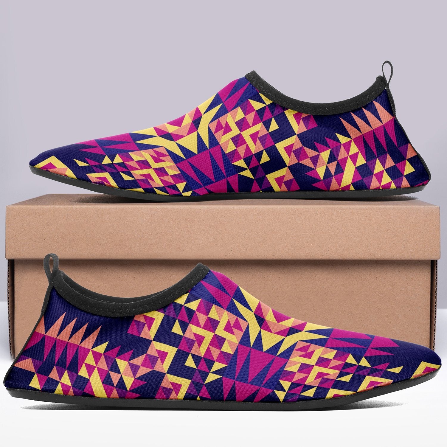 Kaleidoscope Bleu Kid's Slip On Shoes Herman